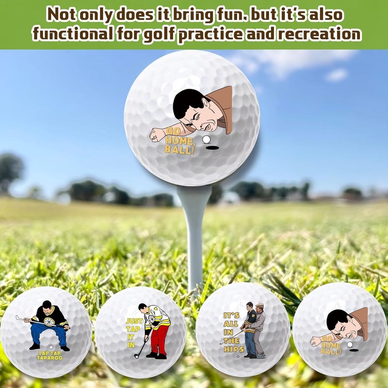 botogift 4 كرات جولف مضحكة لعيد الميلاد، عيد الأب، هدية مبتكرة لعشاق الجولف، زملاء العمل، الآباء - Image 3